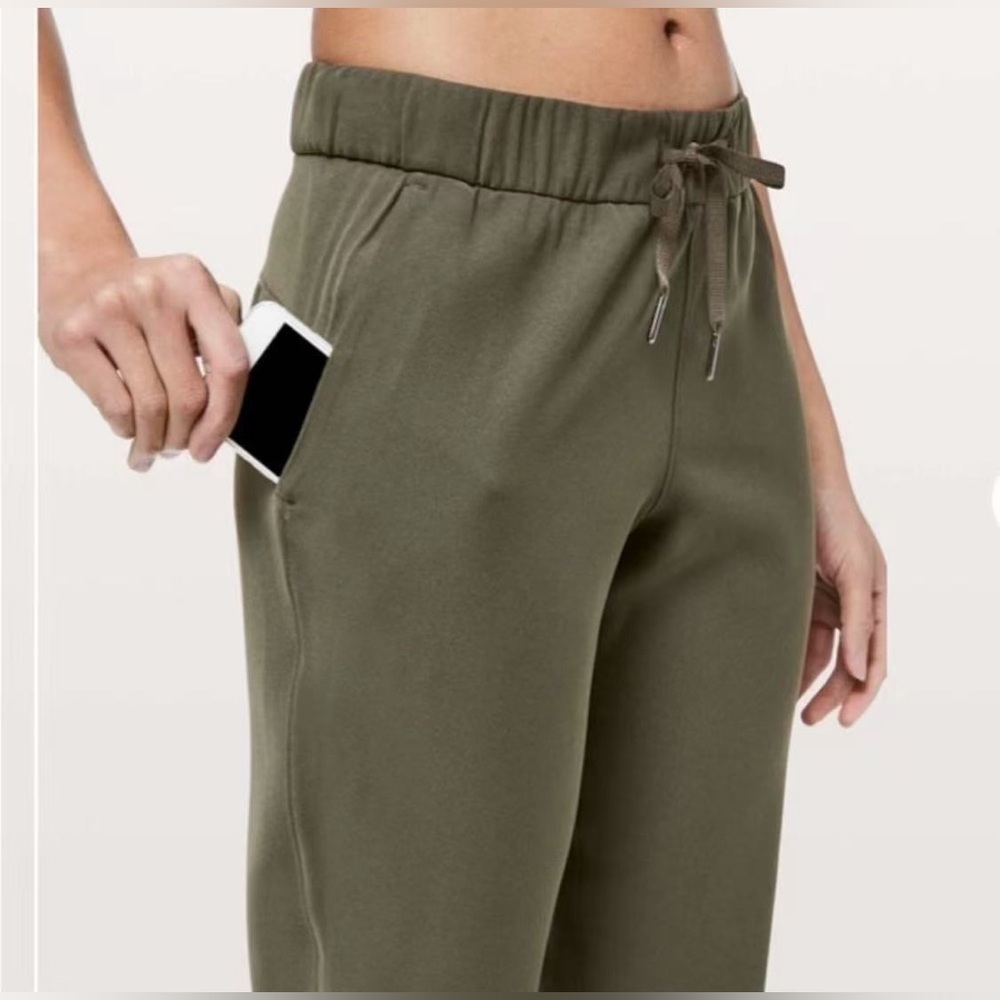 Lululemon On‎ The Fly Pants Size 4 Olive Green Butter Soft Cozy